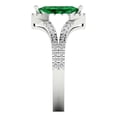 thumbnail image 3 of 1.2ct marquise cut green emerald 18k white gold halo Bridal Wedding Engagement Promise Anniversary Ring for Women size 4, 3 of 7