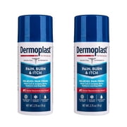 Dermoplast Pain, Burn & Itch Relief Spray for Minor Cuts, Burns and Bug Bites, 2.75 Oz, Pack of 2 (Packaging May Vary)