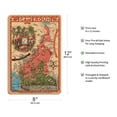 thumbnail image 2 of French Cameroun (Cameroons) - Afrique Occidentale Française (French West Africa) - Vintage Pictorial Map by Léon Craste c.1950 - 8 x 12 inch Vintage Wood Art Sign, 2 of 4