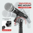 thumbnail image 3 of Pyle Microphone Stand, Mic Stand Height Adjustable, Very Sturdy Universal Microphone Mount with Heavy Compact Base, Lightweight & Compact Mic Stand Style, Metal Stand Base (2.8’ - 5’ ft.), 3 of 5