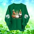 thumbnail image 5 of Gamivast Cute Sweatshirts for Women Highland Cow Coffee Long Sleeve Pullover Sweatshirts Round Neck Casual Tops Adorable Heifer Bow Graphic St. Paddy's Loungewear, 5 of 5