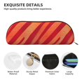 thumbnail image 5 of Leather Semi-Circular Storage Bag 7.5×2.6×1.4in Single Pocket Design Semi-Circular Shape Can Be Used As A Storage Pen Makeup Bag Pale Violet Grey Stripe_2, 5 of 7
