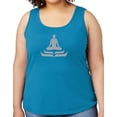 thumbnail image 1 of Women's Lotus Pose Yoga Mid-weight Tanktop, Medium Neon Blue, 1 of 3