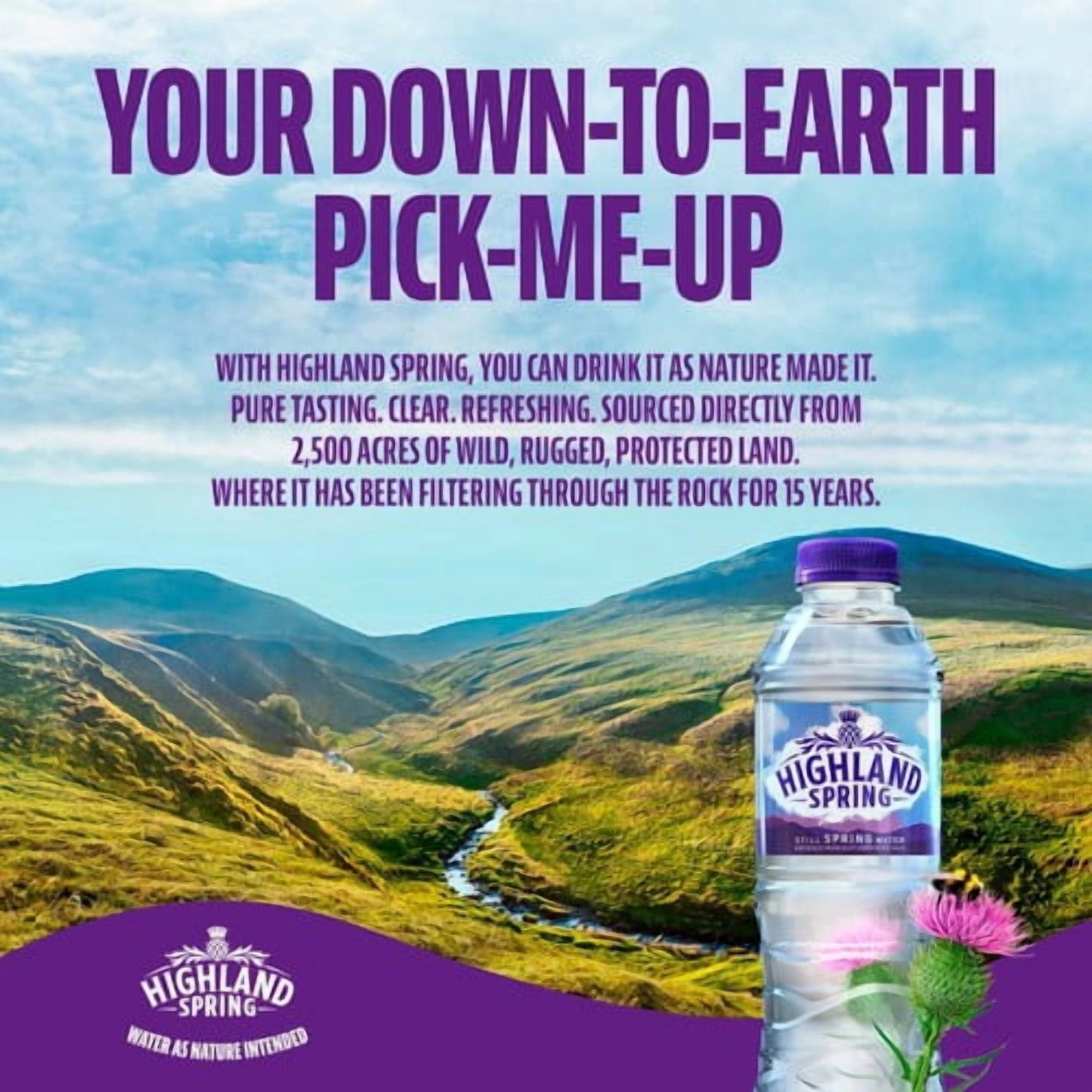 Highland Spring Still Water Glass 750ml, British Import (Pack of 3)