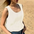 thumbnail image 5 of Womens Cotton Linen Tank Tops, Sleeveless Shirts for Women Summer Casual Solid Color Crewneck Dressy Blouses, 5 of 5