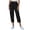 Black, variant on Sexlip Women's Capri Pants All Season relaxed fit elastic waist cotton linen cotton with pockets casual for daily wear Green S