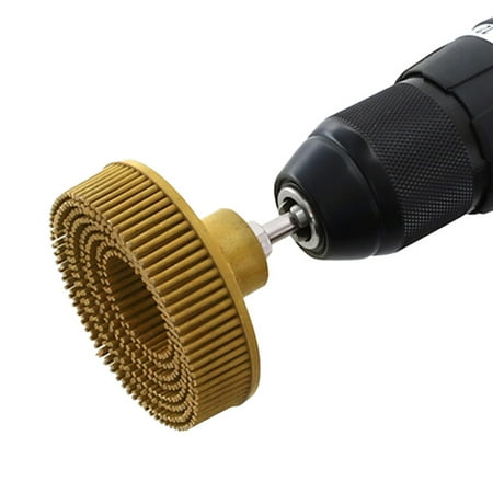 

Eummy 2 Inch Bristle Disc 50# 80# 120# Abrasive Brush Disc with 1/4 Shank Wear Resistant Coating Removal Grinding Wheel Disc Drill Rotary Tool Accessories for Metal Aluminium