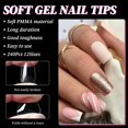 thumbnail image 4 of Puntas de gel Fake Nails LuckForever, 240 unidades, cortas y cuadradas, de cobertura completa, 4 of 7