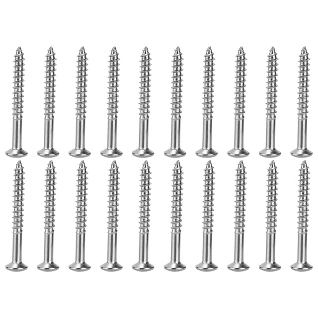 20Pcs Electric Guitar Screw Neck Guard Plate AntiCorrosion Stainless Steel Mounting Tool(Silver )