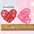 thumbnail image 4 of Clearance! 12 Pcs Valentine's Day Heart Vase Filler Heart Shaped Rattan Decor 2.36 Inch Valentines Decor Rattan Vase Filler Natural Wicker Balls Twig Decorations for Wedding Birthday Party, 4 of 8