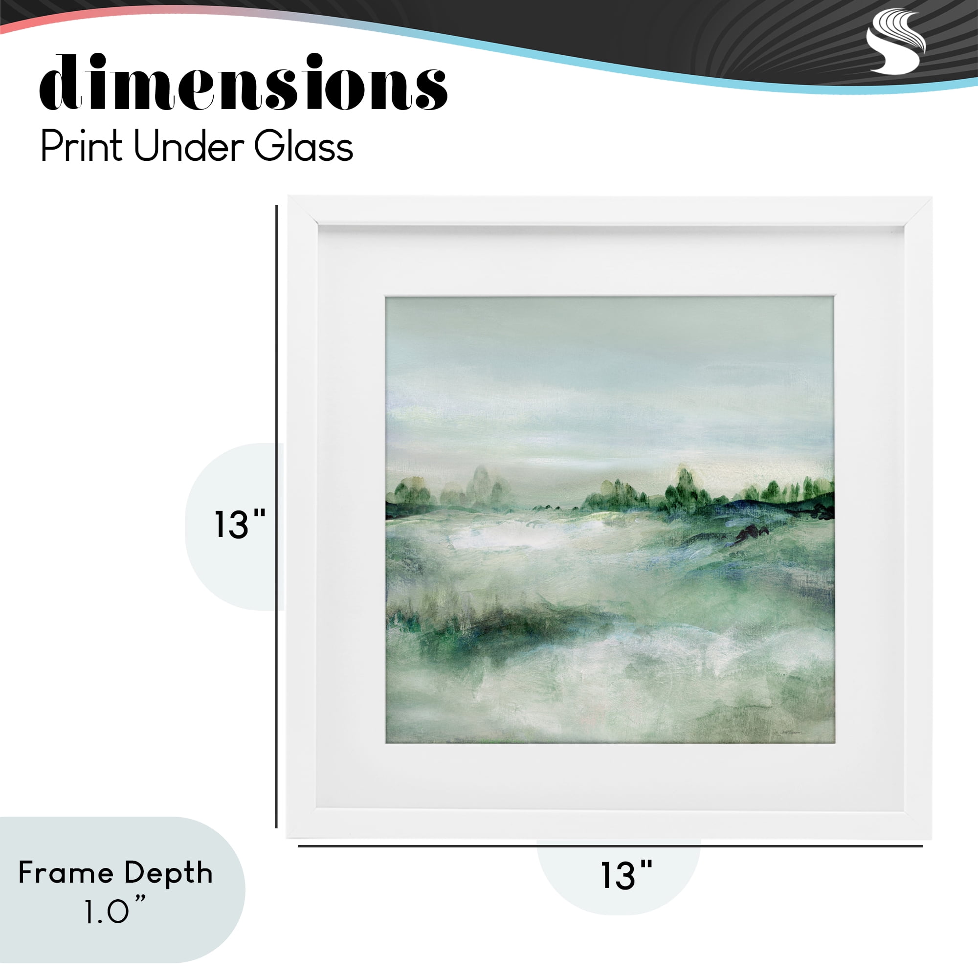 Stupell Industries Far Reaching Meadow White Framed Print Under Glass, design by Carol Robinson