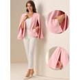thumbnail image 2 of DARING DIVA Women's Cape Sleeve Business Work Open Front Casual Jacket Coat XL Pink, 2 of 6
