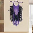 thumbnail image 5 of Blukids Triple Moon Goddess Macrame Wall Hanging Large Dream Catcher Boho Wiccan Moon Phases Handmade Bohemian Hippie Woven Pagan Wall Decor for Bedroom Dorm Nursery Decoration(Purple), 5 of 6