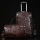thumbnail image 2 of Equipaje de viaje de cuero genuino con patrón de cocodrilo, bolso, mochila, maleta con ruedas de piel de vaca de primera capa para hombre, estuche de embarque, 2 of 4