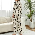 thumbnail image 3 of Top-kevin Pajama Sets for Womens Cute Leopard Spots Loose Button Down Long Sleeve Shirts And Pants Set, 3 of 12