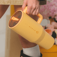 thumbnail image 4 of HydroJug Traveler - Water Bottle with Handle & Flip Straw - Leak Resistant Tumbler, Insulated, Stainless Steel & Rubber Base - 40 oz, Marigold, 4 of 5