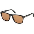 thumbnail image 5 of TOM FORD FT0930-F 01E Gerard-02 Square Shiny Black Brown 56 mm Men's Sunglasses, 5 of 6