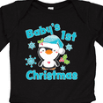 thumbnail image 4 of Inktastic Baby's 1st Christmas with Cute Penguin and Snowflakes Boys or Girls Long Sleeve Baby Bodysuit, 4 of 5