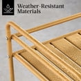 thumbnail image 4 of YYEAN Rolling Bar Cart, Mobile Home Bar Serving Cart, Serving Station w/ 2 Tier Shelves, Wine Rack, Lockable Wheels-Gold, 4 of 10