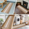 thumbnail image 5 of Runner Rug 2 x 6 Ft, Brown Wood Grain Washable Non-Slip Floor Mat for Kitchen Hallway/Entryway, Country Retro Wooden Plank Farmhouse Long Kitchen Runner Area Rugs for Living Room, Low-Profile, 5 of 7