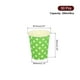 thumbnail image 2 of Tazas de papel desechables, paquete de 50, tazas decorativas de 9 oz para café, té, leche (con puntos verdes), 2 of 6