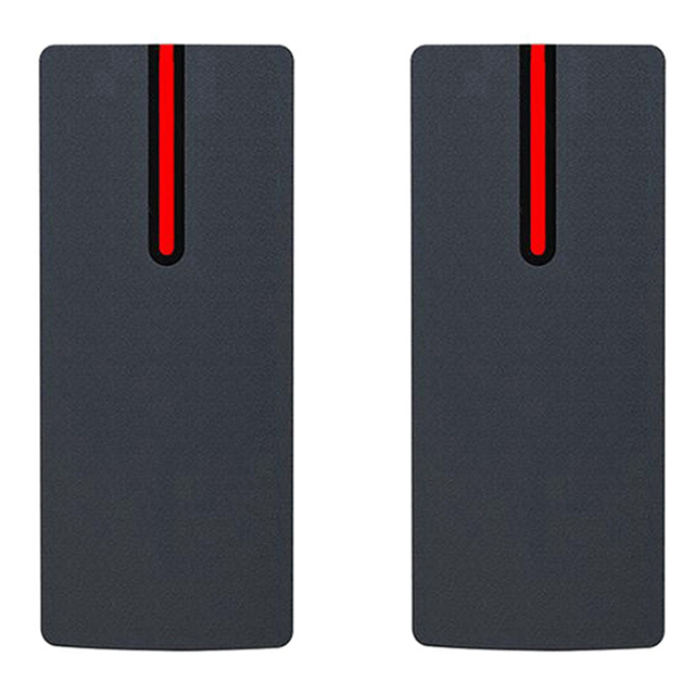 2X IP68 Waterproof IC Card Reader 13.56Khz Proximity Card Access Control Slave Reader Support Wiegand 26/34 Output,2 x Access Control Slave Reader,Black