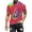 A-Red, variant on T Shirt Mens Summer Tie Dye Color Short Sleeve Round Neck Loose Pullover Male Clothes