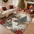 thumbnail image 3 of KUETH 3'x5' Christmas Machine Washable Area Rug, Non-Slip Rugs for Bedside, Entryway and Small Living Space, Beige, 3 of 8