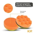 thumbnail image 3 of Kit 6 Piezas Borlas / Esponjas Para Pulir Auto Para Taladro Kingsman 300211, 3 of 7