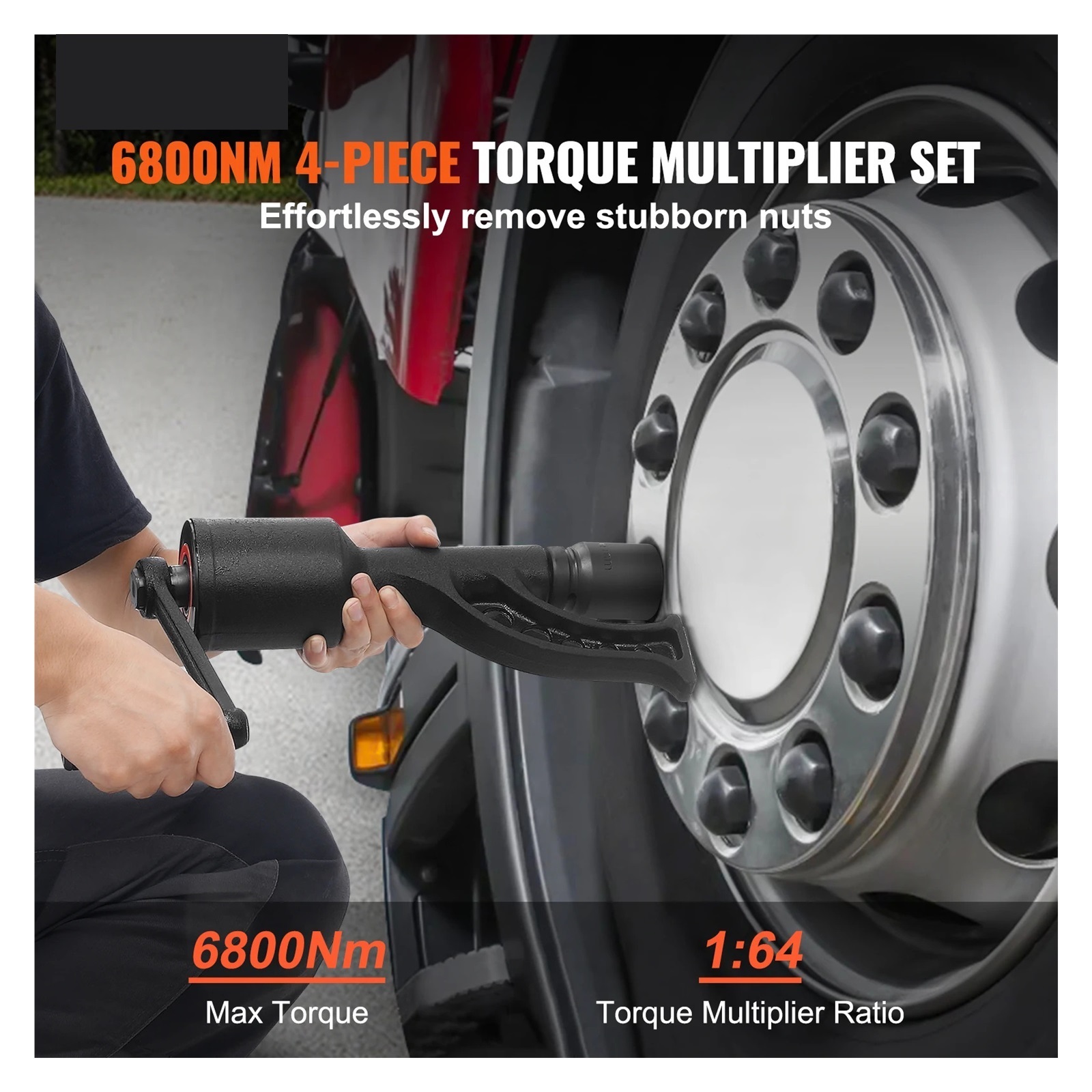 Torque Wrench Set Socets Multiplier Drive Lug Nut Wrench Heavy Duty Torque Multiplier with Case
