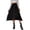 Black, variant on IROINNID Women's Skirt Fashion Length Knitted Swing Skirt Button Irregular Skirt Below The Knee Elastic Waist tail Solid Color Skirt