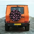 thumbnail image 6 of Goofa Breast Cancer Awareness Pattern Universal Tire Cover for Jeep, SUV, Truck, and Trailer – Waterproof, UV-Resistant,Easy to Install, Fits 14"-17" Tires-17 inch, 6 of 6