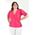thumbnail image 4 of Blusa escote V Roman Fashion Tallas Extras 1772 Fucsia 40, 4 of 6