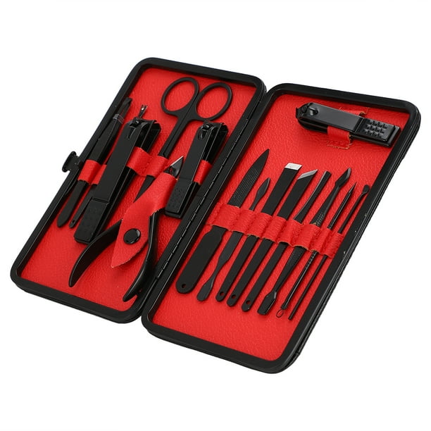 Herramienta de manicura de acero inoxidable, 15 piezas, herramienta de manicura de acero inoxidable, cortaúñas, confiabilidad excepcional