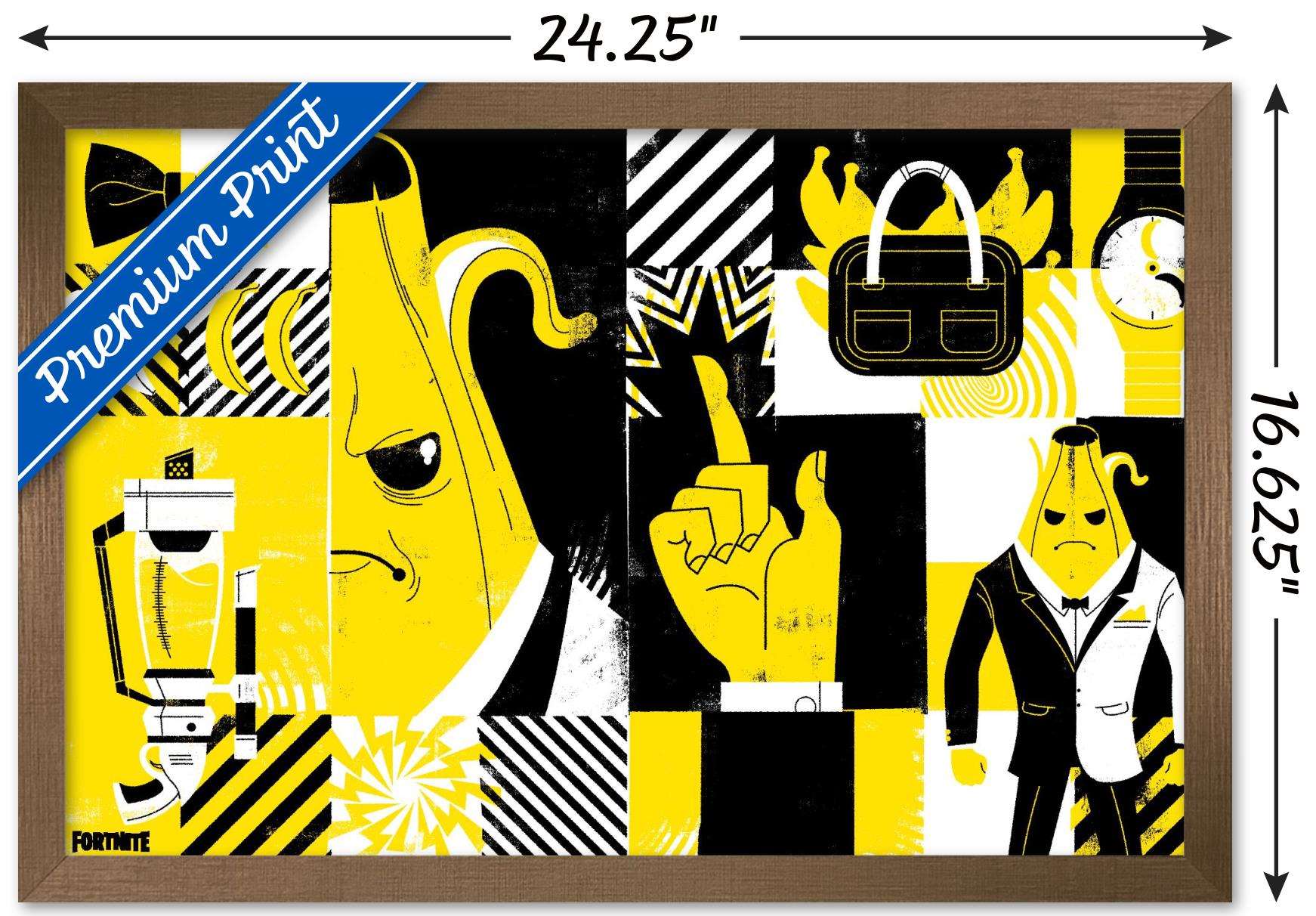 Fortnite - Peely Wall Poster, 14.725" x 22.375", Framed