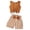 a101-Coffee, variant on kpoplk Toddler Girl Clothes, 2Pcs Baby Girl Summer Outfits Ruffle Sleeveless Shirts Floral Tops Shorts Clothing Set 1-5T Size 3-4 Years,Coffee