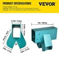 thumbnail image 3 of VEVOR Swing Set Bracket 12 Swing Bracket AFrame Construction Swing Set Hardware Iron Material with Green Powder Coated DIY Swing Set Middle Bracket Swing Set Kit for 2 4x4 Legs  1 4x6 Beam, 3 of 8