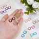 thumbnail image 3 of 20Pcs 10 Colors 304 Stainless Steel Hoop Earrings Mixed Color 14x15.5x2.5mm 2pcs/color, 3 of 6