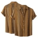 thumbnail image 2 of Camisa de verano que imprime la parte superior de la solapa de la camisa de manga corta de los hombres ocasionales Pompotops oipoqjl25222, 2 of 9