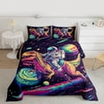 thumbnail image 2 of jejeloiu Wild Dinosaur Dino Full Size Comforter Sets,Cartoon Astronaut Bedding Sets For Teens Reversible 3 Pieces, 2 of 8