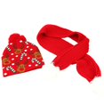 thumbnail image 4 of GDREDA Ensemble Bonnet Tricoté Foulard et Gants pour Chaleur et Confort à la Mode Rouge, Taille Unique, 4 of 4