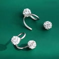 thumbnail image 7 of SmartBy 1Pc Piercing Earring Faux Crystal Tragus Studs Earring Easy to Clean Stud Earring for Auricle Cartilage Lip, 7 of 7