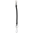 thumbnail image 1 of Lobster Clasp Black Spring Stretchy Coil Cord Strap Keychain Key Chain Rope, 1 of 5