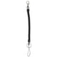 thumbnail image 1 of Lobster Clasp Black Spring Stretchy Coil Cord Strap Keychain Key Chain Rope, 1 of 5