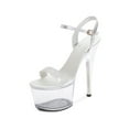 thumbnail image 1 of 181 Series 16.5cm Heel 6.5cm Platform Large Size 43 Women Shoes Sandals Catwalk Transparent Crystal Shoes Wedding  LFD, 1 of 8