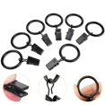thumbnail image 3 of 30 Pieces Curtain Rings, Curtain Rings Black 25mm Curtain Rings With Clips Metal Hooks Curtain Hooks, 3 of 5