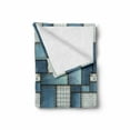 thumbnail image 2 of Colorful Soft Flannel Fleece Throw Blanket, Denim Motif Background with Several Sewing Simplistic Abstract Design, Cozy Plush for Indoor and Outdoor Use, 60" x 80", Blue and Baby Blue, by Ambesonne, 2 of 6
