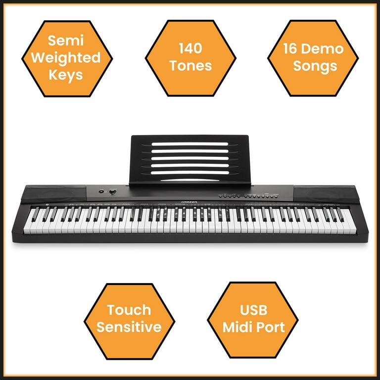 Hamzer 88-Key Electric Weighted Pedal Digital Piano with Hamzer 88-Key Electric Weighted Pedal Digital Piano with