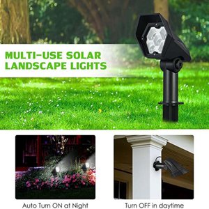 Qocolhg Lampes solaires extérieures étanches, Ampoules solaires de jardin à variance lumière de projection de fil, lampe de forme extérieure décoration de jardin lumière-blanc & Lumières blanches chaudes pour jardin Patio extérieur