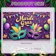 thumbnail image 2 of Colorful Balloons Mardi Gras Banner Feather Decor Carnival Display Mask Elements Purple Green Gold Festive Backdrop for Mardi Gras Party Carnival Celebration Masquerade Ball, 2 of 7